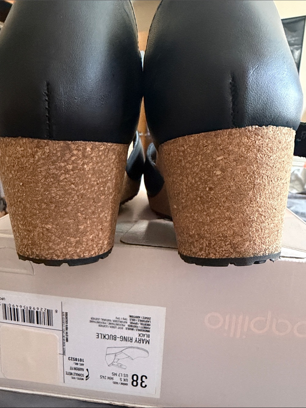 Papillio Black Leather Ankle-Strap Mary Jane 8 - Picture 4 of 8
